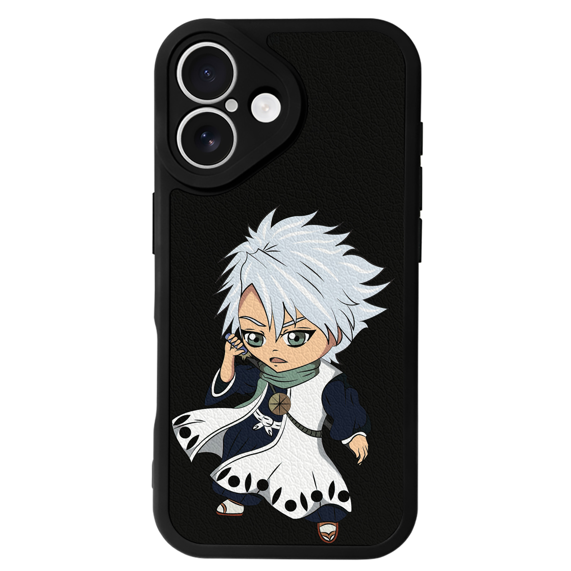 （画像用） ブリーチ 日番谷冬獅郎（ひつがや とうしろう） BLEACH Hitsugaya Toushirou 【iPhone 16シリーズ対応】シリコンスマホケース（レザー調） 材質：シリコン